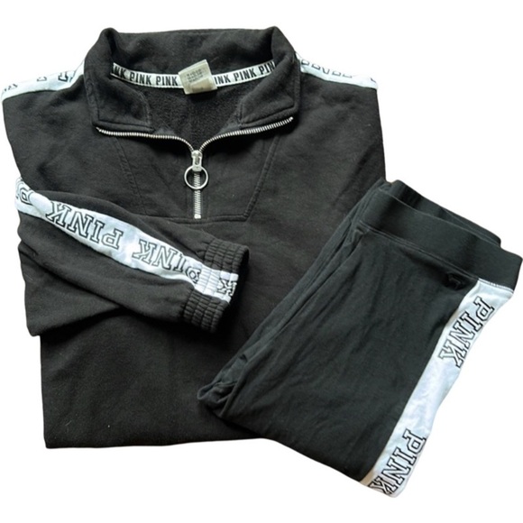 Victoria’s Secret Y2K black and white sweater and leggings set - Picture 1 of 9